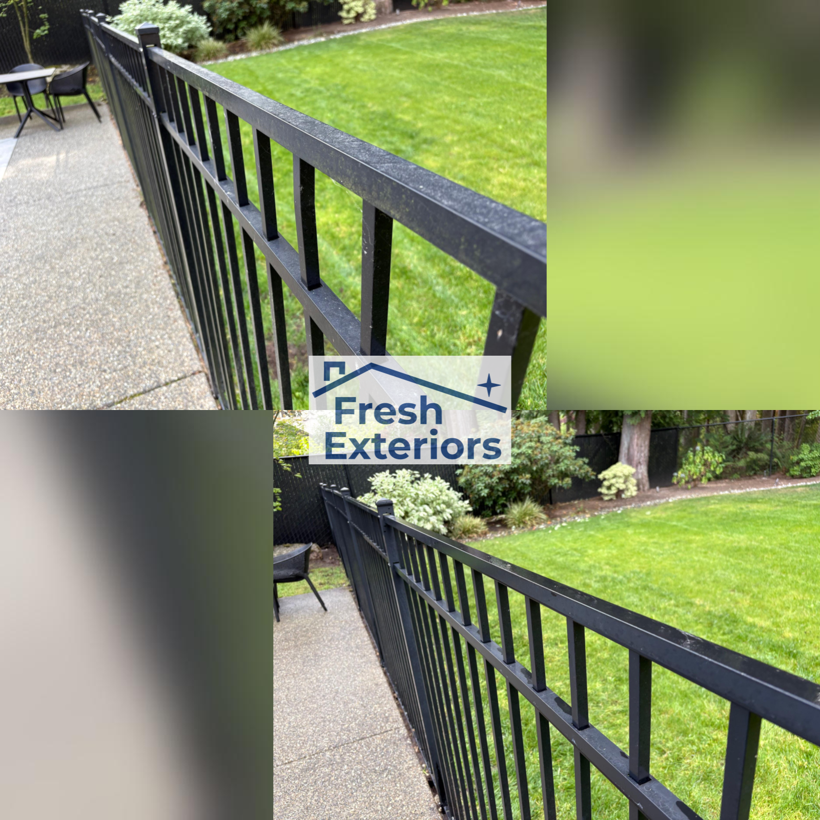 Fence - Metal - Power Wash