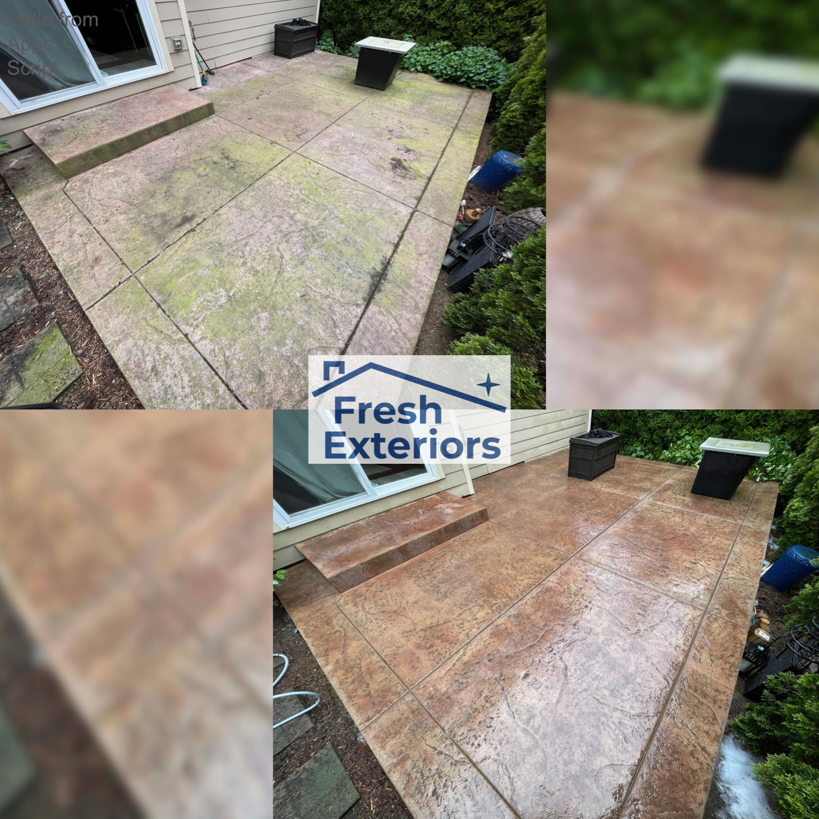 Patio Cleaning - Concrete - Power Wash