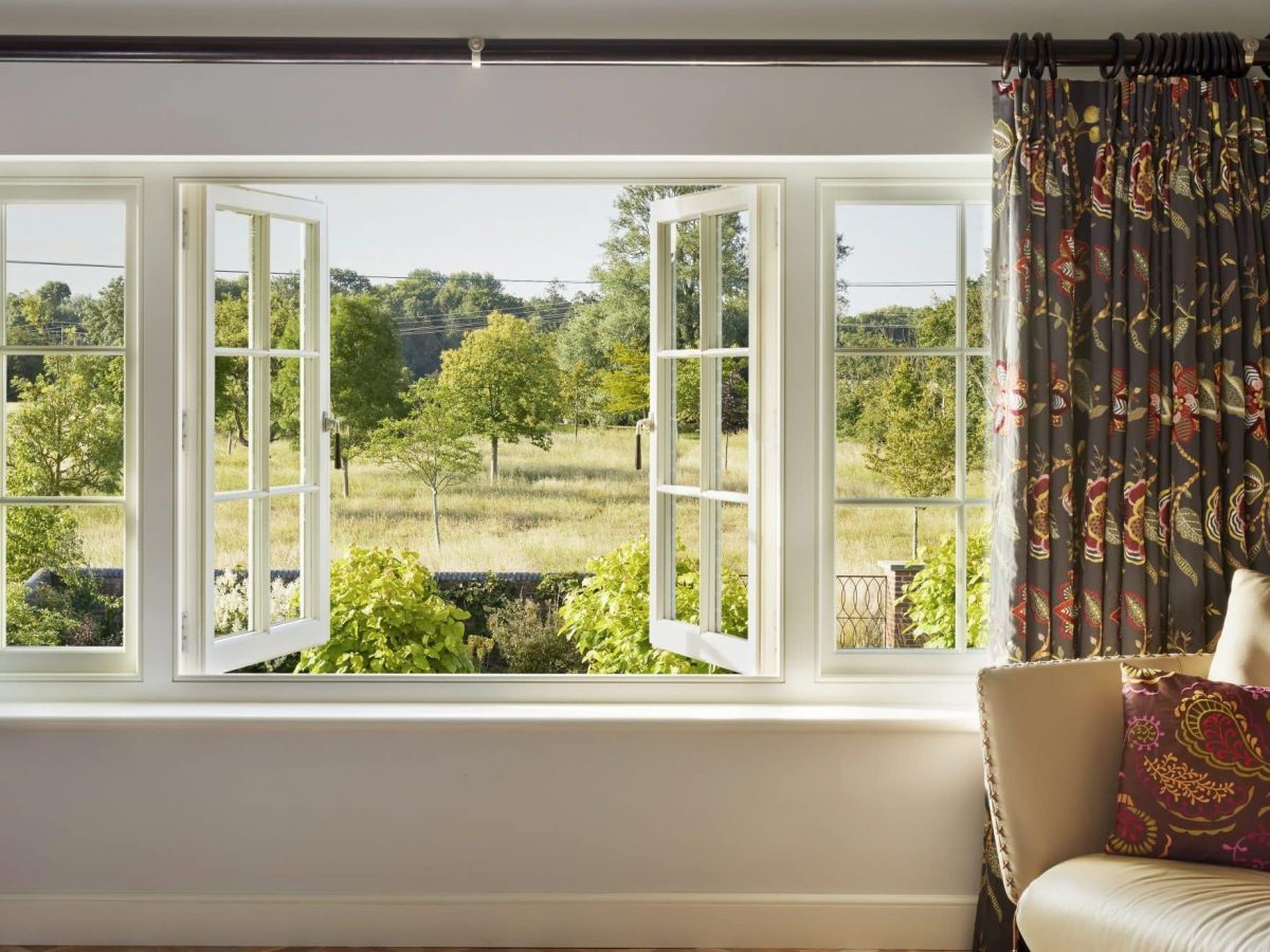 french panes clean windows open
